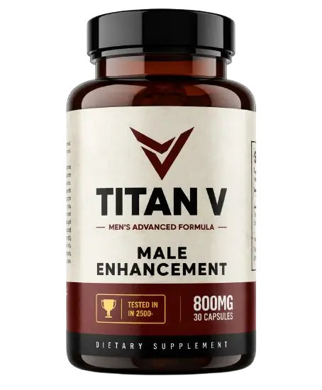 Bottle of Titan V Men's Advanced Formula, 800mg, 30 capsules